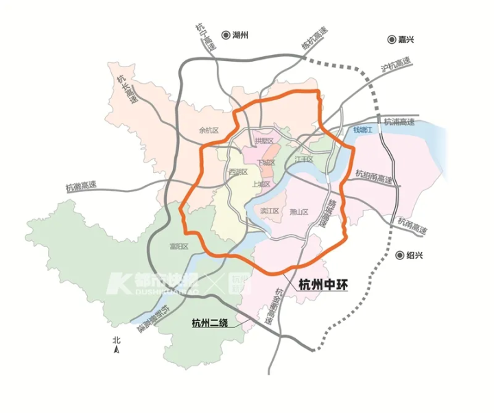 杭州中环部分路段年内通车全线预计2025年建成临浦塘栖东湖板块利好来
