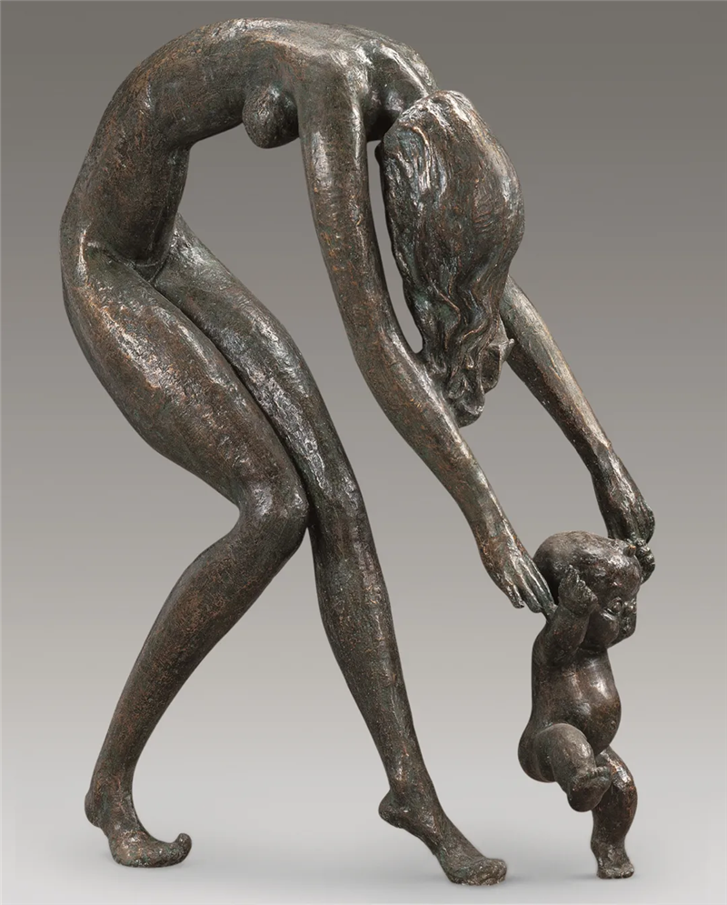 看雕塑如何定义暖暖亲情,请欣赏韩美林《母与子》系列作品